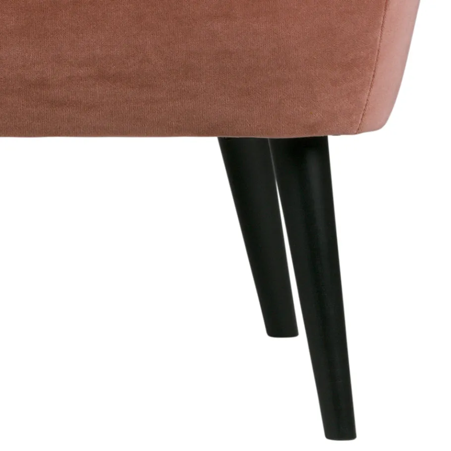 Clearance Wohnen Retro Zweier Sofa in Rosa Samtbezug - Ismena