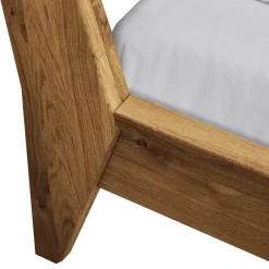 Best Wohnen Retrobett aus Wildeiche & Kunstleder - Hardus (dreiteilig)