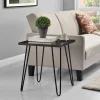 Sale Wohnen Retrodesign Beistelltisch in Eiche Optik Dunkelbraun - Braving