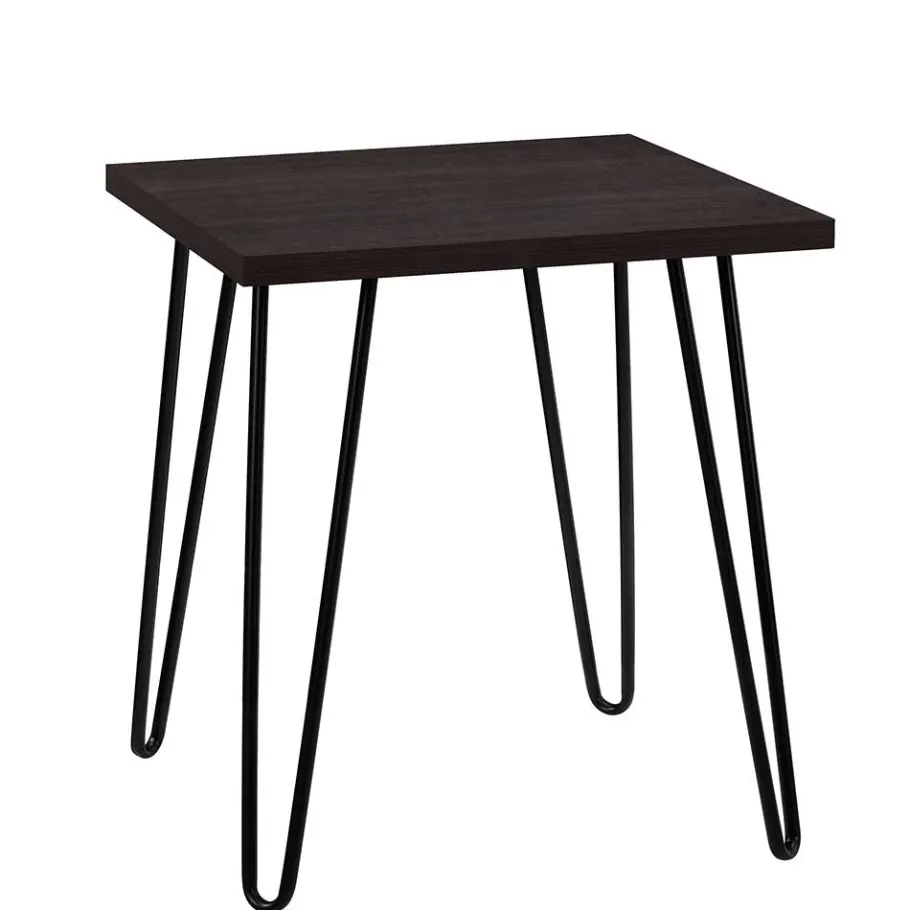 Sale Wohnen Retrodesign Beistelltisch in Eiche Optik Dunkelbraun - Braving