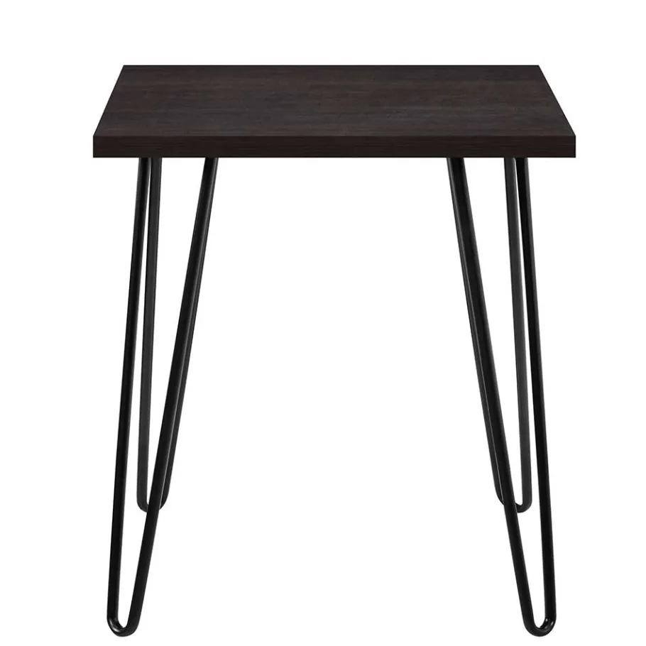 Sale Wohnen Retrodesign Beistelltisch in Eiche Optik Dunkelbraun - Braving