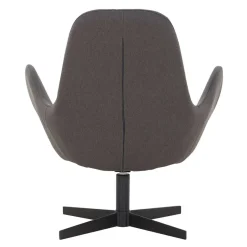 Discount Wohnen Retrodesign Sessel in Dunkelgrau Webstoff - Ivany