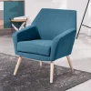 Clearance Wohnen Retrodesign Sessel in Petrol Veloursbezug - Croco