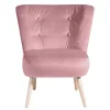 Clearance Wohnen Retrodesign Sessel in Rosa und Buche Natur - Galagos