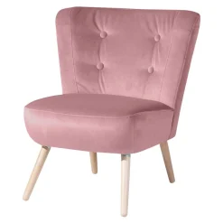 Clearance Wohnen Retrodesign Sessel in Rosa und Buche Natur - Galagos