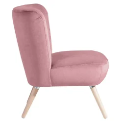 Clearance Wohnen Retrodesign Sessel in Rosa und Buche Natur - Galagos