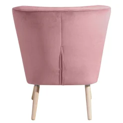 Clearance Wohnen Retrodesign Sessel in Rosa und Buche Natur - Galagos