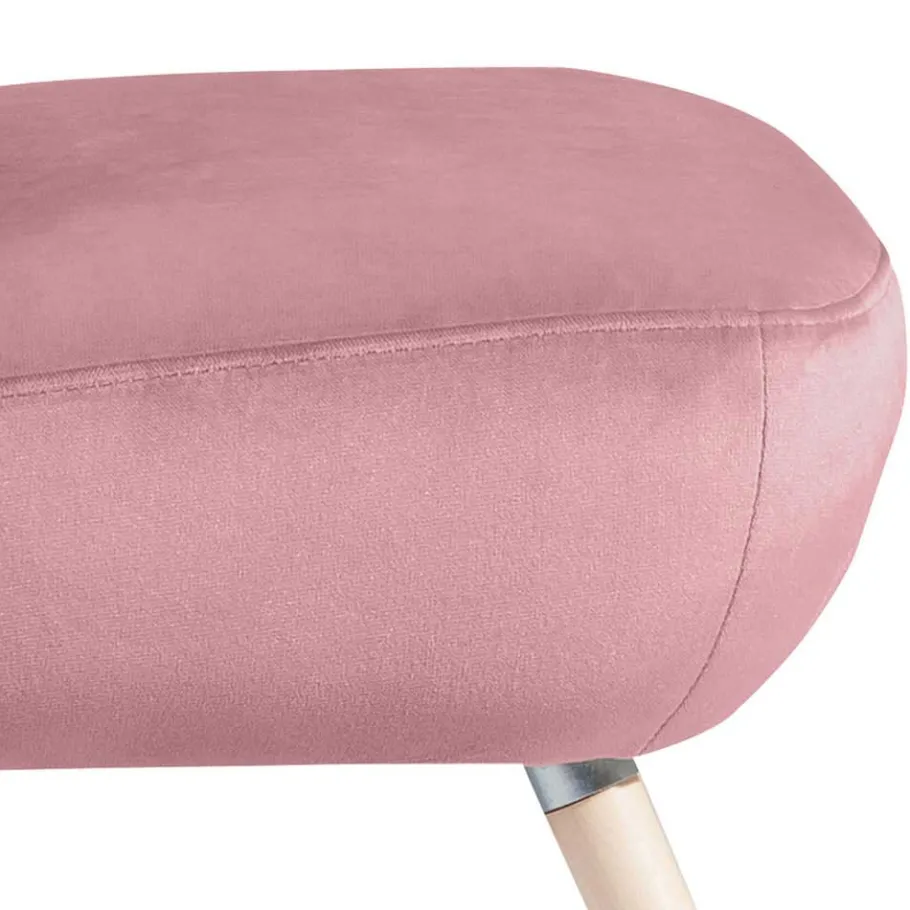 Clearance Wohnen Retrodesign Sessel in Rosa und Buche Natur - Galagos