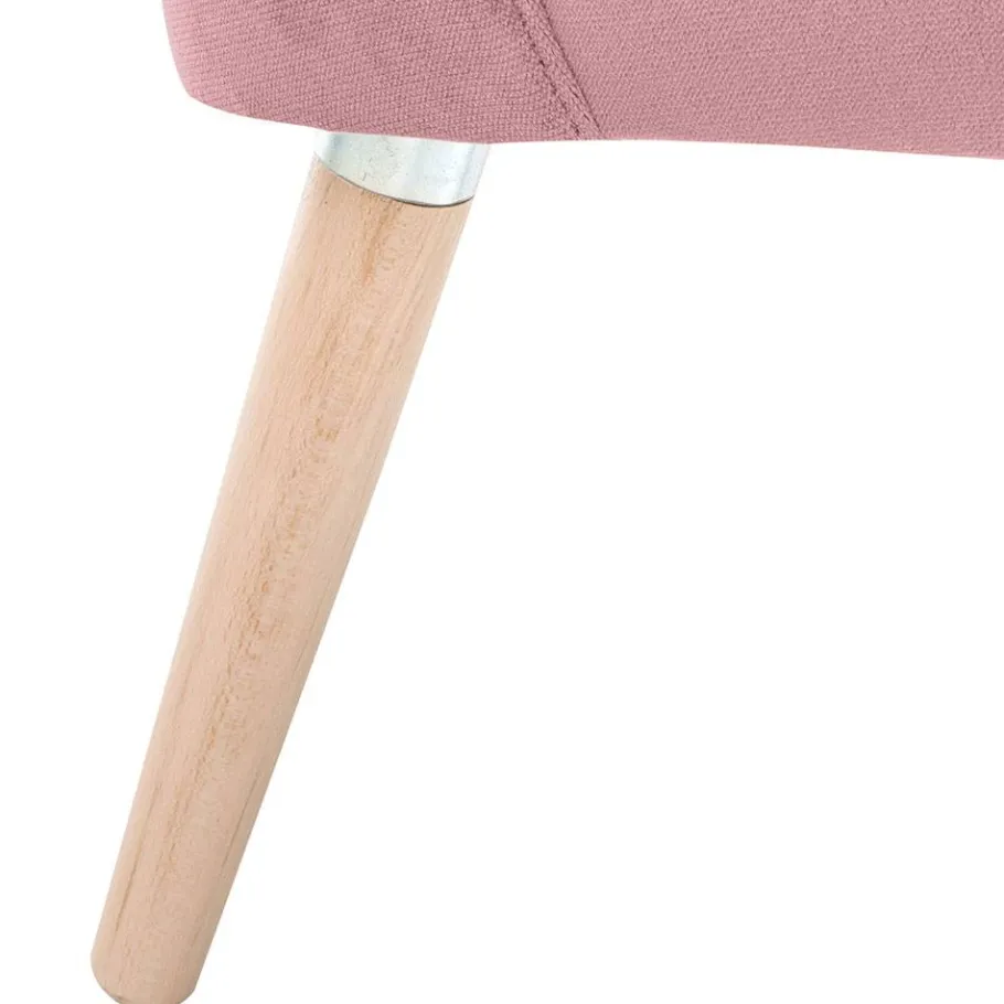 Clearance Wohnen Retrodesign Sessel in Rosa und Buche Natur - Galagos