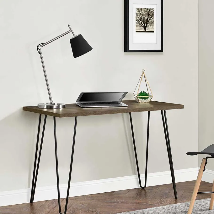 Hot Wohnen Retro-Schreibtisch mit Hairpin Legs - Akrana