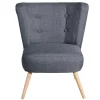 Best Wohnen Retro-Sessel in Jeansblau Stoff - Florida