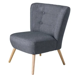 Best Wohnen Retro-Sessel in Jeansblau Stoff - Florida