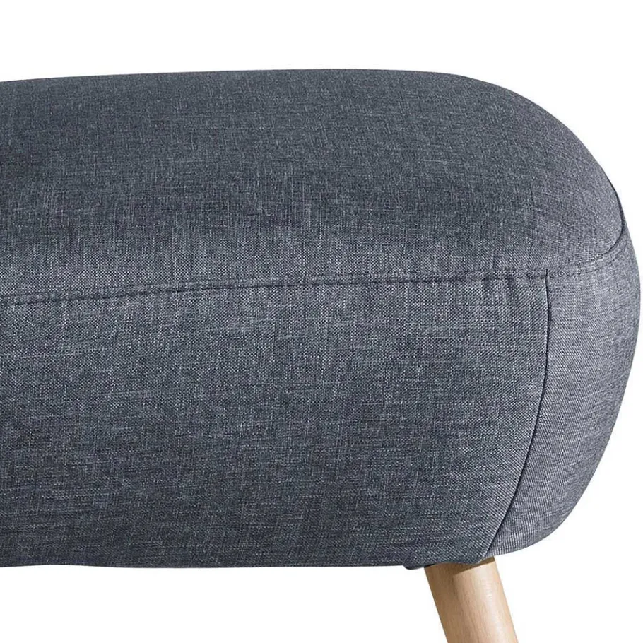 Best Wohnen Retro-Sessel in Jeansblau Stoff - Florida