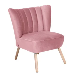 Clearance Wohnen Retrosessel in Rosa und Buche Natur - Mailandro