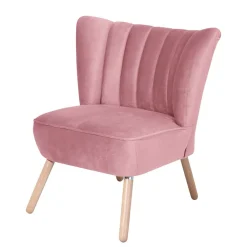 Clearance Wohnen Retrosessel in Rosa und Buche Natur - Mailandro