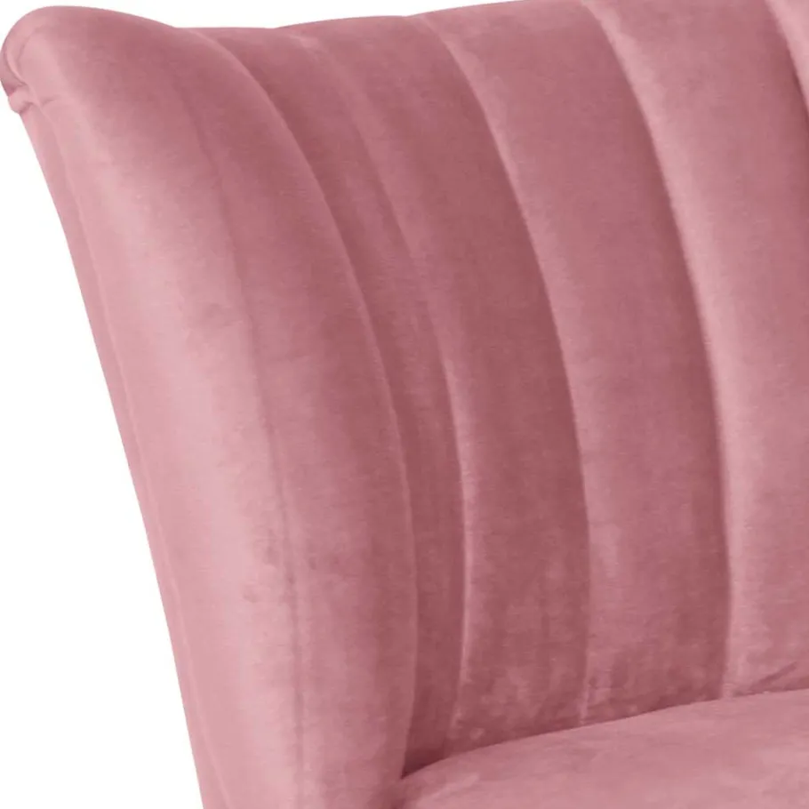 Clearance Wohnen Retrosessel in Rosa und Buche Natur - Mailandro