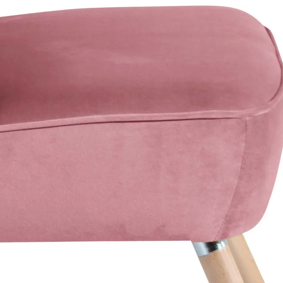 Clearance Wohnen Retrosessel in Rosa und Buche Natur - Mailandro