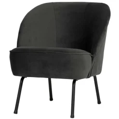 Clearance Wohnen Retrosessel in Schwarz mit Samtbezug - Betty