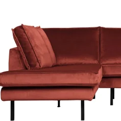 Clearance Wohnen Retrosofa in L-Form in Kastanienbraun - Enzing