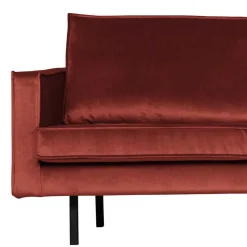Clearance Wohnen Retrosofa in L-Form in Kastanienbraun - Enzing