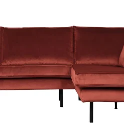Clearance Wohnen Retrosofa in L-Form in Kastanienbraun - Enzing