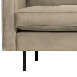New Wohnen Retrosofa mit drei Sitzplätzen in Khaki - Afeiro