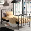 New Wohnen Retrostil Bettgestell aus Metall in Schwarz - Renzo