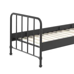 New Wohnen Retrostil Bettgestell aus Metall in Schwarz - Renzo