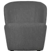 Outlet Wohnen Retrostil Sessel aus Boucle-Stoff Dunkelgrau - Negro