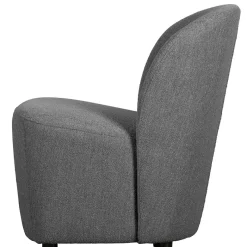 Outlet Wohnen Retrostil Sessel aus Boucle-Stoff Dunkelgrau - Negro