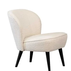 Online Wohnen Retrostil Teddy Sessel in Creme - Castilla
