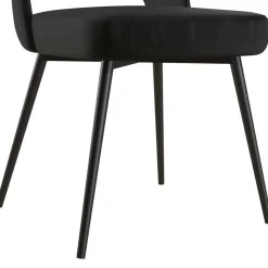 Clearance Wohnen Retrostuhl in Schwarz Samt - Magan