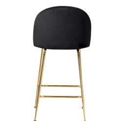 Online Wohnen Retrostyle Barstuhl in Schwarz und Gold - Chiosma (2er Set)