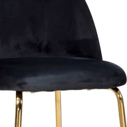 Online Wohnen Retrostyle Barstuhl in Schwarz und Gold - Chiosma (2er Set)