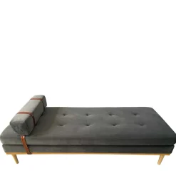 Sale Wohnen Retrostyle Liege Daybed in Grau Samt - Fiorentina