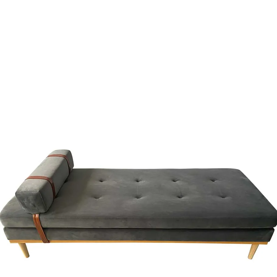 Sale Wohnen Retrostyle Liege Daybed in Grau Samt - Fiorentina