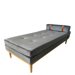 Sale Wohnen Retrostyle Liege Daybed in Grau Samt - Fiorentina