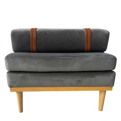 Sale Wohnen Retrostyle Liege Daybed in Grau Samt - Fiorentina