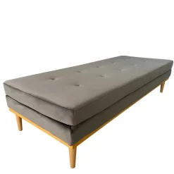 Sale Wohnen Retrostyle Liege Daybed in Grau Samt - Fiorentina