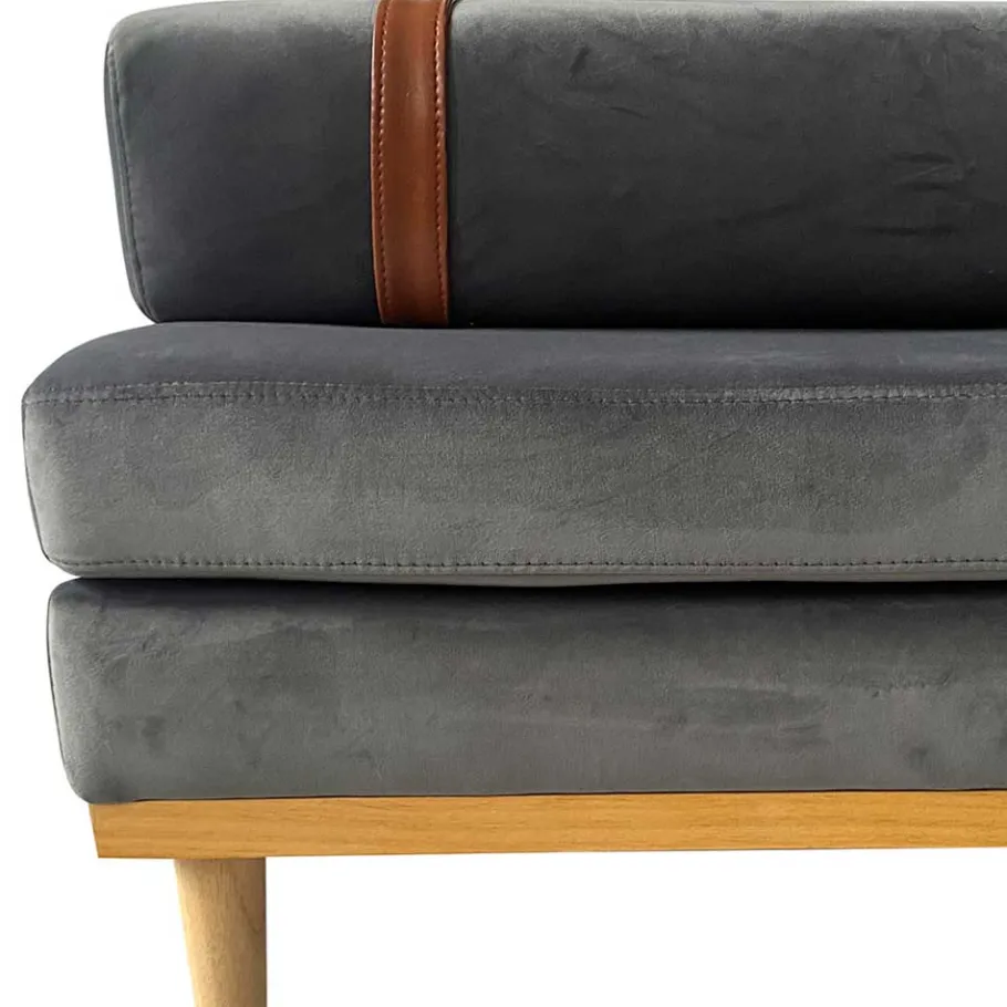 Sale Wohnen Retrostyle Liege Daybed in Grau Samt - Fiorentina
