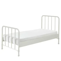 Hot Wohnen Retrostyle Metallbett in Weiß - 90x200 cm - Astra