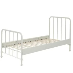 Hot Wohnen Retrostyle Metallbett in Weiß - 90x200 cm - Astra
