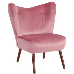 Best Wohnen Retrostyle Polstersessel in Rosa - Lachar