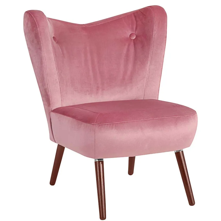 Best Wohnen Retrostyle Polstersessel in Rosa - Lachar