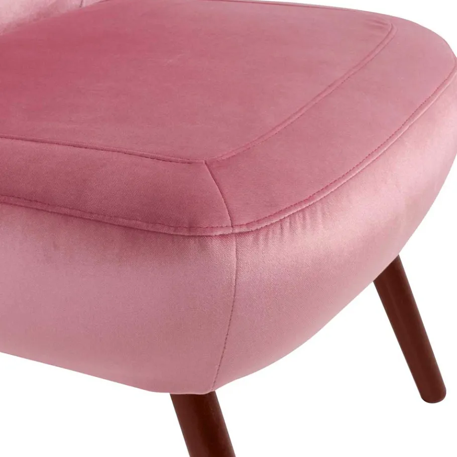 Best Wohnen Retrostyle Polstersessel in Rosa - Lachar