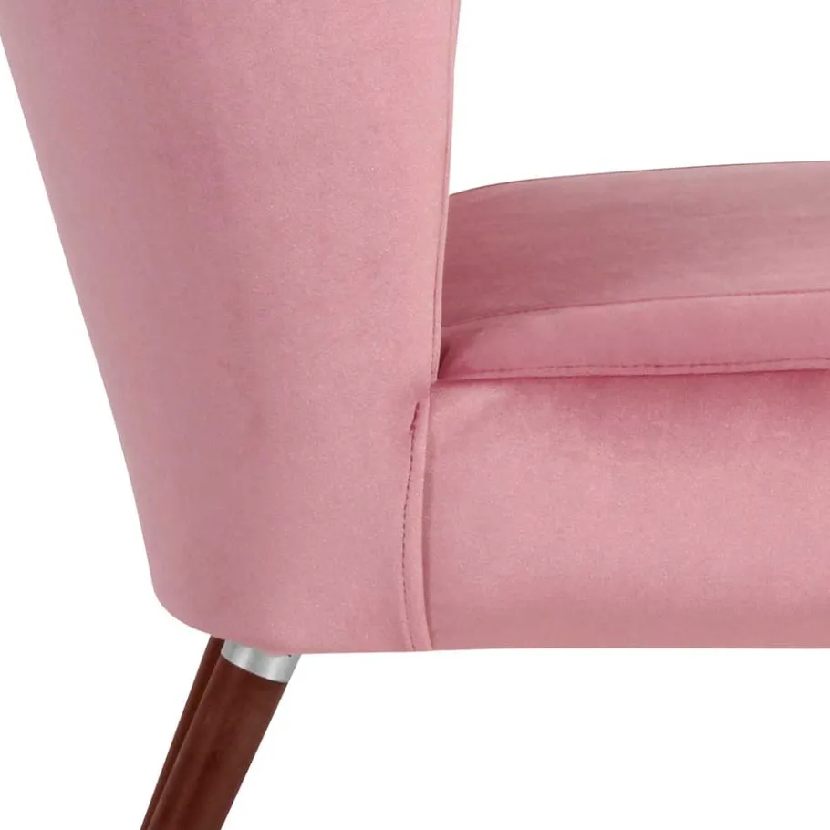Best Wohnen Retrostyle Polstersessel in Rosa - Lachar