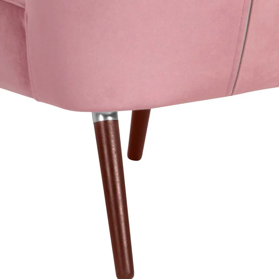 Best Wohnen Retrostyle Polstersessel in Rosa - Lachar