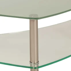 Discount Wohnen Rollen Couchtisch Locondra mit Glasplatte