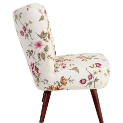 Hot Wohnen Romantischer Sessel mit Blumen Stoffbezug - Tila