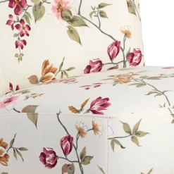 Hot Wohnen Romantischer Sessel mit Blumen Stoffbezug - Tila